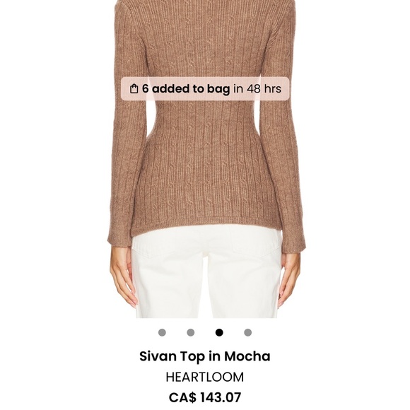 Sivan top in mocha from Heartloom. - Picture 3 of 8
